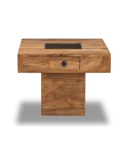 Jali Mango Wood Natural 60cm Pebble Coffee Table - In Stock