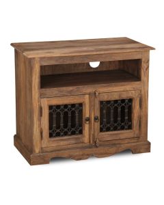 Jali Sheesham - 85cm TV Stand -Natural
