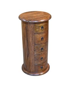 Jali Mango - Honey 5 Drawer Large Drum