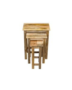 Jali Mango - Light - Tall Nest of Tables