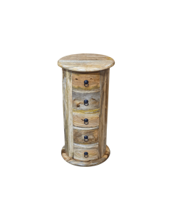 Jali Mango - Light 5 Drawer Large Drum