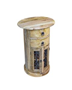 Jali Mango - Light Drum Cabinet - In Stock