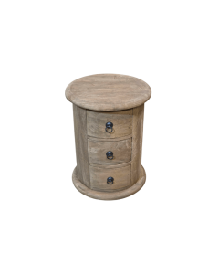 Jali Mango - Natural 3 Drawer Drum