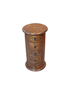 Jali Mango - Honey 5 Drawer Large Drum