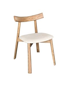 Japandi Cream Boucle Dining Chair