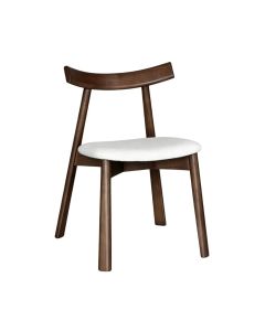 Japandi Cream Boucle Oak Dining Chair (Dark Leg) - Due 30th September