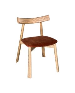 Japandi Orange Rust Dining Chair