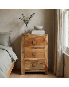 Light Dakota Mango Wood 50cm Chest of Drawers