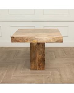 Light Dakota Mango Wood 90cm Cube Dining Table
