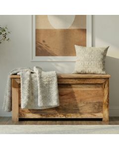 Light Dakota Mango Wood 92cm Blanket Box