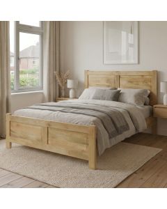 Light Dakota Mango Wood Bed Frame (3 Sizes) - In Stock