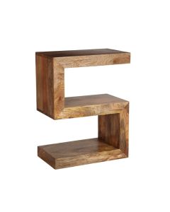 Light Dakota Mango Wood S Shaped Side Table