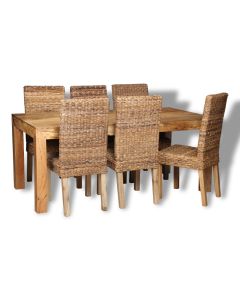 Mango Light 180cm Dining Table & 6 Havana Chairs