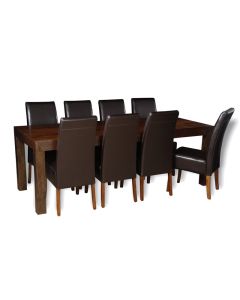 Mango 220cm Dining Table & 8 Madrid Chairs