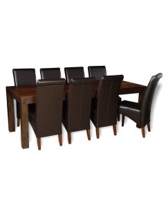 Mango 220cm Dining Table & 8 Madrid Chairs