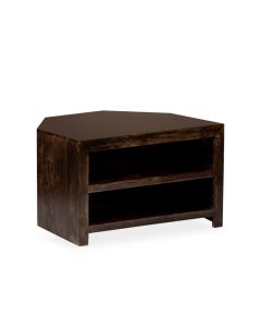Mango Wood Walnut 100cm Corner TV Stand