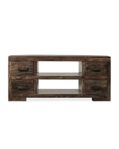 Mango Wood 115cm Corner TV Unit