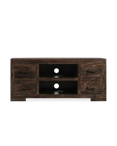 Mango Wood Walnut 125cm Media Unit