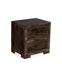 Mango Wood Walnut 52cm 2 Drawer Chest - Due 23rd September