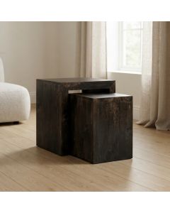 Mango Wood Walnut Cube Nest