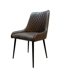 Henley Faux Leather Chair-Mocha