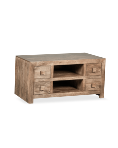 Oak Stain Dakota 115cm 4 Drawer Media Unit