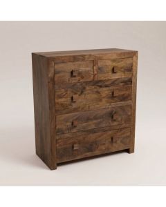 Oak Stain Dakota Mango Wood 100cm Drawers - In Stock