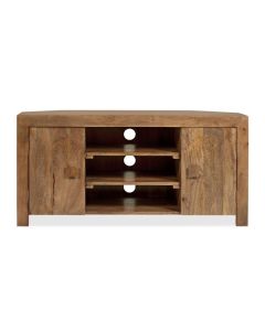 Oak Stain Dakota Mango Wood 120cm Corner TV Unit