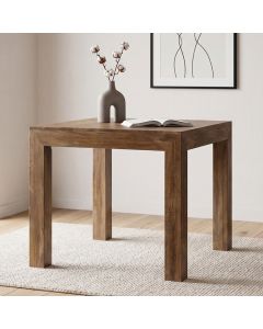 Oak Stain Dakota Mango Wood 80cm Dining Table - In Stock 