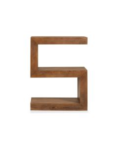 Oak Stain Dakota Mango Wood S Shaped Side Table