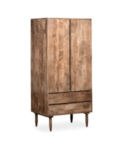 Oak Stain Scandi Mango 2 Drawer Wardrobe