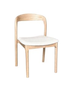 Stackable Oslo Cream Boucle Light Leg Dining Chair - Due 14th September