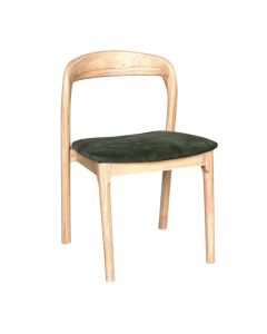 Stackable Oslo Green Velvet Light Leg Dining Chair - Due 14th September