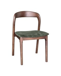 Stackable Oslo Green Velvet Dark Leg Dining Chair - Due 14th September