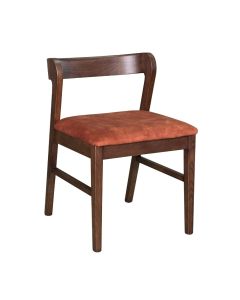 Oslo Rust Orange Velvet Dining Chair