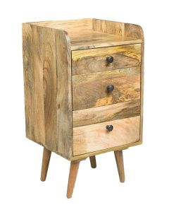 Light Retro Chic Storage Unit with Handles
