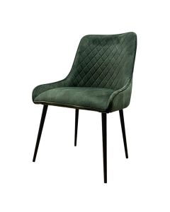 Ex Display Green Henley Velvet Leather Chair (T501)