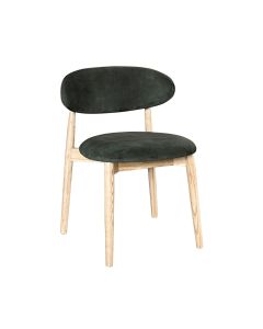 Scandi Green Velvet Dining Chair