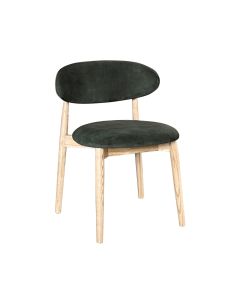 Scandi Green Velvet Dining Chair