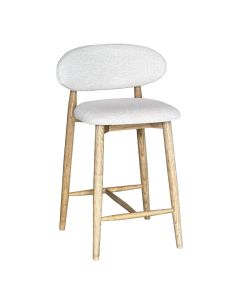Scandi Cream Boucle CRIB 5 Bar Stool - Light Leg - Due 31st September