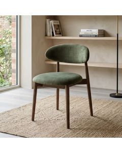 Scandi Green Velvet Dining Chair