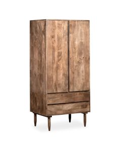 Oak Stain Scandi Mango 2 Drawer Wardrobe