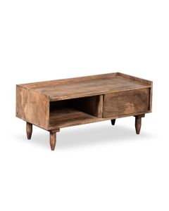 Oak Stain Scandi Mango 90cm Sliding TV Unit - In Stock