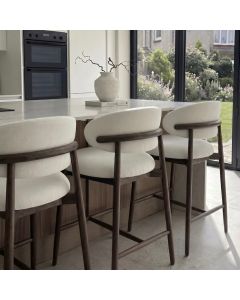 SCANDI OAK FRAMED BAR STOOLS