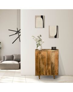 Scandi Mango 78cm Shoe Cupboard - In Stock