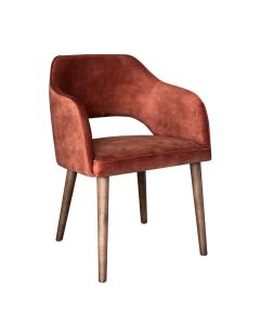 Skye Velvet Orange Rust Dining Chair