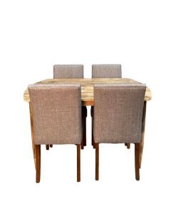 Scandi Mango 130cm Dining Table & 4 Milan Dining Chairs