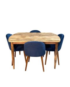 Scandi Mango 130cm DIning Table & 4 Zena Dining Chairs