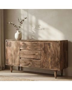 SM14K - Oak Stain Scandi Mango 130cm Sideboard