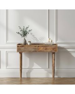 Scandi Mango 90cm 2 Drawer Console Table - Due 26th July